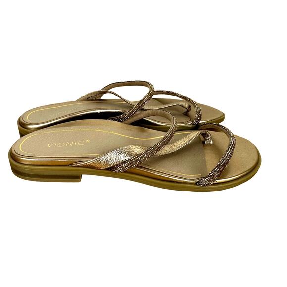 Vionic Prism Sandal Gold Color Women's Size 8M New Without Box Condition - Picture 2 of 7